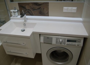 Шкаф с мивка за пералня, нейните видове и опции за модели