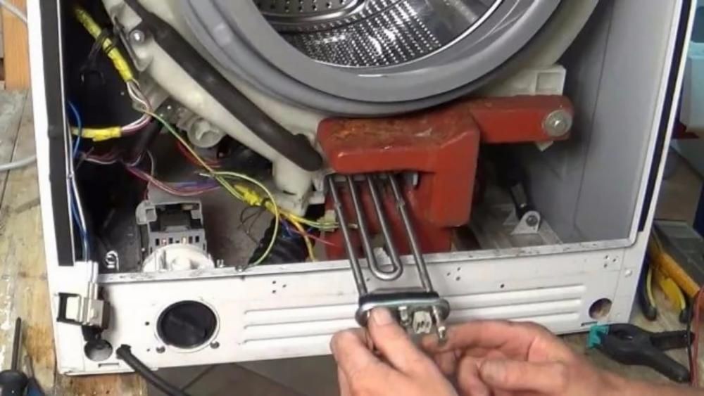 Премахване на нагревателния елемент на пералнята
