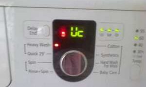 UC грешка на пералня Samsung