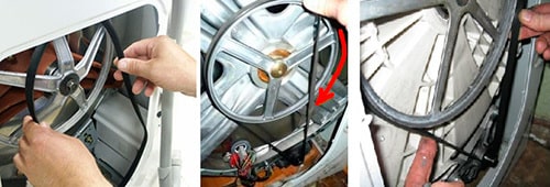 Как да поставите колан на пералня