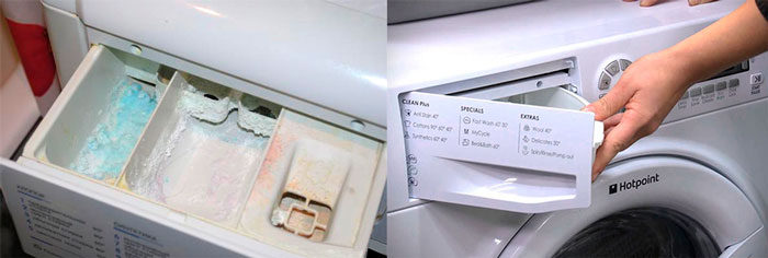 Къде да поставите белина в пералнята