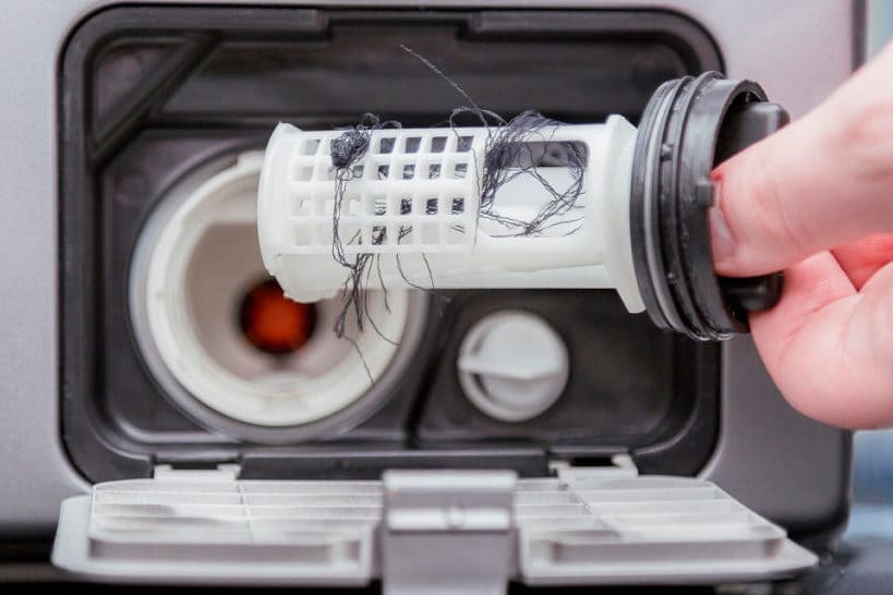 почистете филтъра на пералната машина