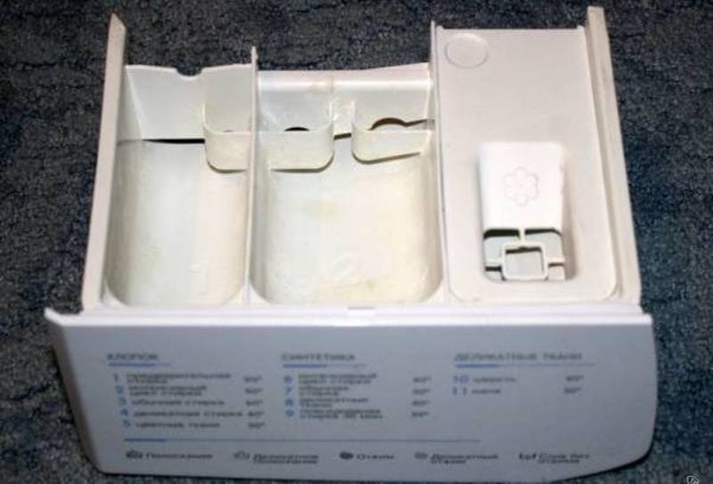 Изперете контейнера за прах в пералнята