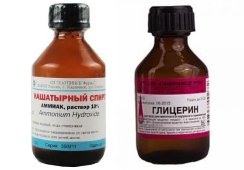 Смес от глицерин и амоняк