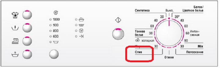 бутон за източване